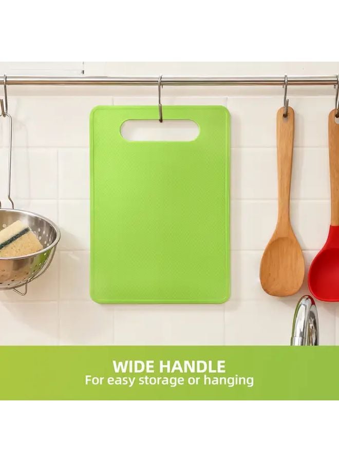 Green Flexible Non Slip Plastic Cutting Board Dishwasher Safe For Meat And Vegetables - Image 5